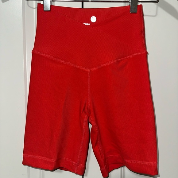 Yogalicious Pants - Yogalicious Rib Crossover 7" Lightweight Biker Shorts XS
